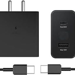 35W Type C Charger for Motorola Moto G Pro Original Adapter Super Flash Vooc Fast Quick Qualcomm Charging Smart IC Technology with 1m Type USB Data Cable (Black, SZ.T)-image-80