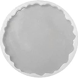 Silicone Resin Mould, 8 inch - 6mm Deep Round Mould with Edge, Circle Plate Epoxy Resin Casting Mould for DIY Faux Agate - 1pc-image-30