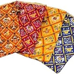 Festival & Wedding Gifting Satin Patola print 9" Pouch shagun/Sagan Return Gift, Dry Fruits,Nariyal Gifting Potli 8X11 Inches Big Size-image-20