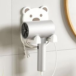 Apexx Dryer Stand Hair Dryer Holder for Wall Mount Blow Dryer Holder for Bathroom Suitable for All Hair Dryer Models-17