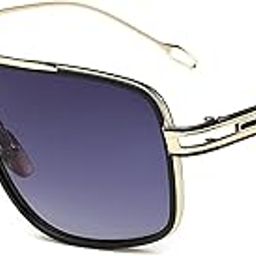 Retro Square Sunglasses Oversized Rocky Metal Frame Kgf Yash Choice Sunglasses 100% UV Protection Goggle Shades for Men Women-image-67