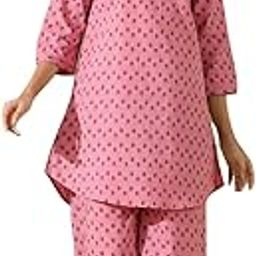 Women's Satin Night Suit Set Shirt and Pyjama Lounge Wear Night Dress (Pink, Small)-image-62