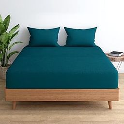 Wakefit Waterproof Bamboo Mattress Protector | Anti-Bacterial Bed Cover, Hypoallergenic, Ultra Soft Fitted Cover - Teal (75x60 Inch) - Queen-image-55