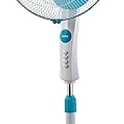 USHA Maxx Air Ultra Pedestal Fan | 400MM Sweep Size | 1350 RPM | Aerodynamic Blade Design for High Air Delivery | Anti - Rust Protection | Copper Motor | Light Blue-picture-2