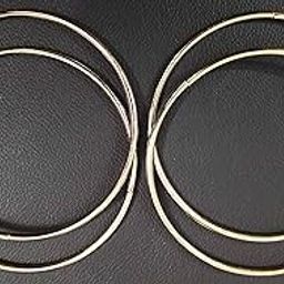 Tia Gold Tone Ring (Dia-4mm Thick) for Bag Handle, Parrots/Birds Cage, Craft and DIY Projects (4Pcs, Size 5.25)-image-55