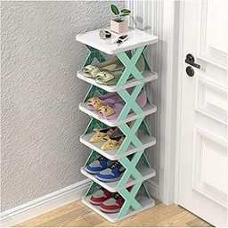 Shrushti Sales 6-Layer Plastic Shoe Rack, Stackable Adjustable Organizer Shelf, Book Storage, Space-Saving Foldable Stand-picture-4