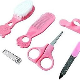 penio Soft 6-in-1 Baby Grooming Kit – Nail Clipper, Scissors, Comb, Brush with Safety Covers in Portable Travel Case – for Baby Boys & Girls (Pink)-8