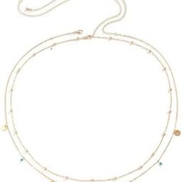Thin Chain Body Chain | Turquoise Sequin Waist Chain Simple Metal Jewelry for Women and Girls-image-39
