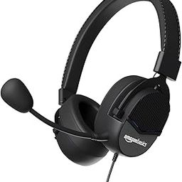 amazon basics USB Gaming Wired On-Ear Headphones with Detachable Mic (Black)-16