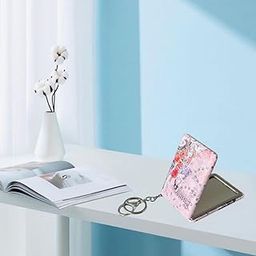 Portable Compact Mirrors with 2x1 Magnifying Glass, for Self Grooming, Makeup,Carry in Purses, Handbags-image-74