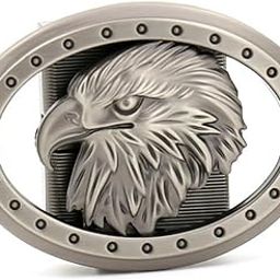 Buckle Automatic Ratchet Creative Eagle Decor Novelty Belt for Men (Silver Grey, One Size)-picture-52