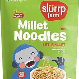 SLURRP FARM Little Millet Noodles No Maida,Not Fried,192 G,Vegetarian,0.42328754304 grams-16