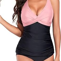 Tankini Swimsuits for Women Tummy Control Bathing Suits Two Piece Tankini Tops with Bikini Bottoms Twist Swimwear-image-30