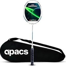 Apacs Asgardia Control (73 grams Ultra Lightweight) Made in Vietnam | Japanese Graphite Unstrung Badminton Racket with Full Cover | G2-4 1/8 inches (White)-image-18