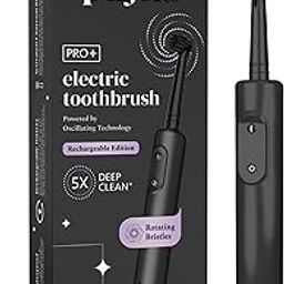 Perfora PRO Oscillating Electric Toothbrush | Electric Toothbrush Rechargeable, Electric Brush For Men & Women, 8800 RPM, 1 Mode, 2 min Auto Timer (Limitless Black)-0