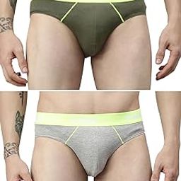 Men's Cotton Brief (Pack of 2) (Colors May Vary)-36
