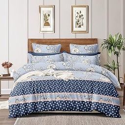VIVEA RESERVE Supersoft Microfiber Reversible AC Comforter/Duvet/Blanket/Quilt Double Bed - 90" x 100" inch Indigo Colour (Design 1, Comforter ONLY)-14