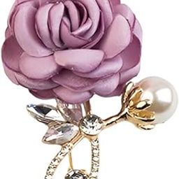 Brooch Pin for Women Retro Rose Flower - Fabric Clothing Decoration Accessory-image-7