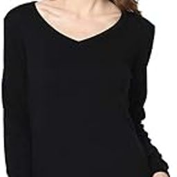 Women's Black V-Neck Sweater(G1102-BLACK)-image-42