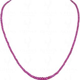 Ruby Gemstone Round Cabochon Bead Strand-image-9