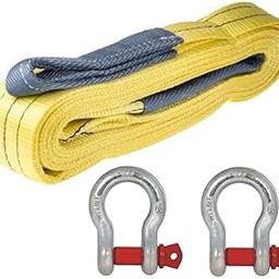 Conclood India Polyester Webbing Sling | Lifting Belt 3 Ton 6 Meter | Use for Handling materials in warehouses & logistics | Bow Shackle Isolator Towing Accessory for Vehicle (3.25 Ton 2 psc)-27