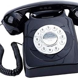 The Style SutraRotary Dial Landline Phone Dining Room Living Room Corded Landline Telephone Black| Corded Telephones|1 Corded Landline Telephone-16