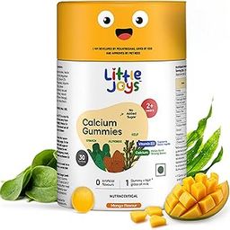 Little Joys Calcium Gummies for Kids (2+ years) With No Sugar Added | For Stronger Bones, Joints, Teeth & Immunity | Mango Flavour | 30 Gummies-16