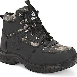Ozarro Green Genuine Leather Steel Toe Safety Shoe for Mens (S4451)-image-112
