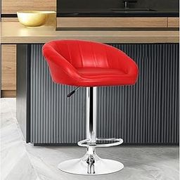 Da URBAN® Mini Height Adjustable & Revolving Bar Stool/Kitchen Chair (Red) (1 Pc)-31