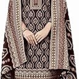 Heavy Pashmina Spun Digital Style Kani Kashmiri Printed Unstitched Salwar Suit for Women with Siroski Work and Printed Pashmina Shawl Dupatta-picture-25