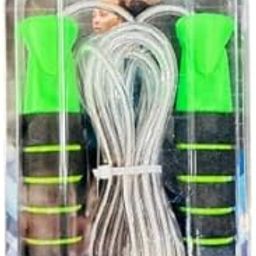 MY NUTRITION WORLD Jump Rope with Foam Handles, Green and Black Design, Adjustable Length (DARK GREEN, LARGE)-image-49