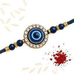 Rakhi for Brother | Traditional Raksha Bandhan Rakhi with Roli Pack & Greeting Card | Designer Indian Rakhi Gift Combo For Bhai Bhabhi and Kids-4