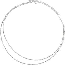 1 Pcs Premium Waist Chains, Body Chains, Body Jewelry, Belly Chain, Summer Beach Accessories, Belly Embellishments, Double Layer, Gold and Silver with Tassels (silver)-image-46