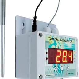 Wall Mounted Temperature Alert Monitor for Server Rooms, Cold Chains, real time alarm monitor, Food Industries, Pharmaceutical Industries, cold storage. Model: AI-TAM1-8