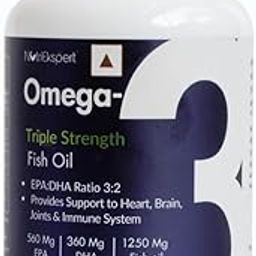 NutriEkspert 1250mg with 560Mg EPA & 360Mg DHA Premium Triple Strength Omega 3 Fish Oil - 60 soft gels (Pack of 1)- 2 months supply-image-91
