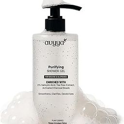 Avyya Purifying Shower Gel for Men and Women | Backne and Blemish Control | Smoothens, Clarifies, Exfoliates, detoxifies | Soap-Free, No Parabens - 300ml-image-30