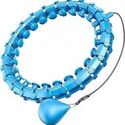 Smart Hula Ring Hoops, Weighted Hula Circle 24 Detachable Fitness Ring with 360 Degree Auto-Spinning Ball Gymnastics, Massage, Adult Fitness for Weight Loss (Multicolor)-picture-12