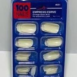 Empress Curve Professional Artificial Nail Tips, 100 Pieces, Natural White-image-77