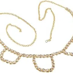 adwitiya collection Gold-Plated Stone-Studded Handcrafted Kamarbandh-picture-37