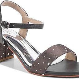 Gold Starlit Block Heels-1