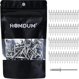 Homdum Aluminium Blind Rivet - Metal POP Rivets for Riveting Gun/Riveter machine Pack of 100 Pieces. (3.2 x 20)-image-5