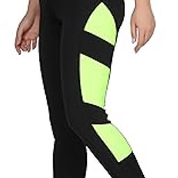 Neu Look Gym wear Leggings Ankle Length Workout Tights | Stretchable Sports Leggings | Sports Fitness Yoga Track Pants for Girls & Women (Medium, NEON)-image-114