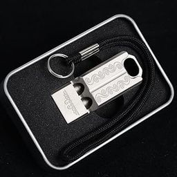 Enakshi (LABEL) High Pitch Double Tubes Survival Lifeguard Whistle Lanyard Keychain-image-9