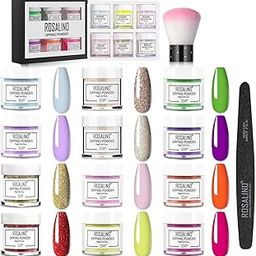 ROSALIND Dip Powder Colors Set,Nail Dip Powder Collection 12 Colors for Nails,No Lamp No Liquid Dipping Powder Set for Nail Art-image-69