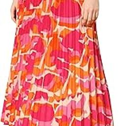 | Fashionable Floral Print Pleated | Maxi Length Long Skirt | Chic and Versatile | Comfortable Elastic Waistband for Women-14