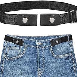 Buckle Free Comfortable Elastic Belt for Men/Women | Buckle-less No Bulge No Hassle Invisible Belts | Fits waist 28"-48" Inch (Black)-image-91