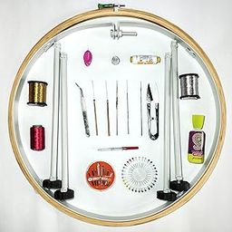 Embroidery kit/Aari Work Set for Beginners 19 Items (Hoop 18 inch with Stand)-picture-9