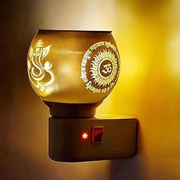 TEKCOOL Glass Kapoor Dani, Electric Camphor Diffuser Ganesh Ji Om Electic Camphor Burne, |Multipurpose Incense Aroma Dhoop Dani|Camphor Burner Diffuser|Electrical Night Lamp for Office, Home-image-98