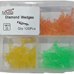 NMD Nexus Medodent Dental Diamond Shape Wedges Assorted Strong & Rigid To Hold (1 Pk /120 Pcs)-9