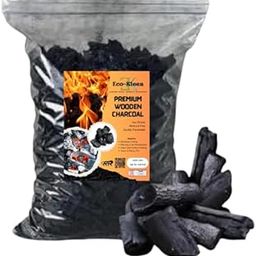 Eco-Kleen Premium Wooden Charcoal, Low Smoke, Suitable for Barbecue, Grilling, Havan, Dhoop, Outdoor Cooking, Heating etc (500 Gm)-image-81